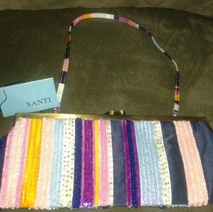 Santi Beaded and Embellished Clutch